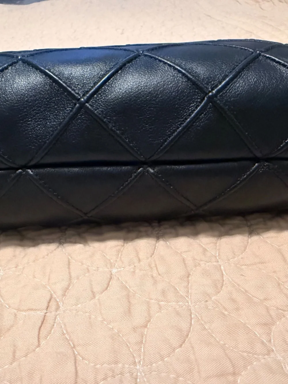 NEW Tory Burch Fleming Soft Black Quilted Leather Crossbody Bag